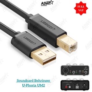 Behringer U-Phoria UM2 Soundcard connection USB cord for power supply + music playback - 1 year - FU