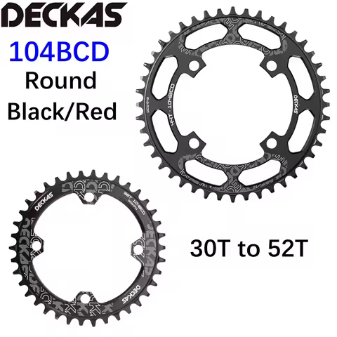 Deckas Chainring 104 BCD Round for Shimano 30t 32t/34/36/38T MTB Bike Bicycle Chain Wheel Tooth Plat