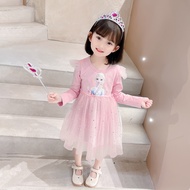 Frozen Princess Dress Girls Elsa Dress 2021 Autumn Elsa Dress Elsa Dress Dress lJKt