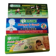 SALE ! 【Hurix's Series】 Ginseng Plus capsule(6's)/ Toothache and Headache capsule (6's)/Phlegm and Cough Herbs capsule (6's)