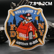 Firefighter Snoopy Velcro Fire Station Co-Branded Embroidered Morale Badge Fire Series Velcro Felt A