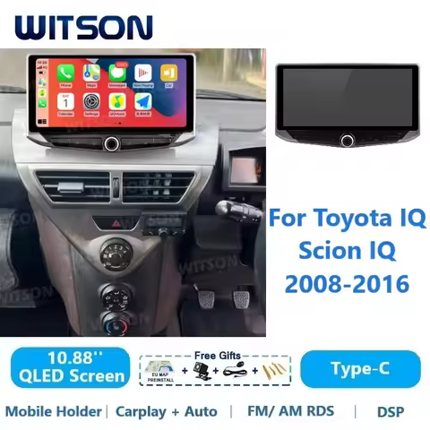 WITSON Android Auto Stereo Multimedia For Toyota IQ Scion IQ 2008-2016 QLED Carplay Car Radio GPS Wi