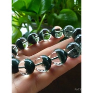 Green Phantom Crystal for Women to Attract Wealth, Natural Green Phantom Crystal Beads Bracelet, Tre