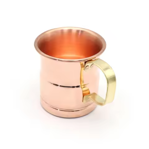 1PCS Pure Copper Beer Cup Handcrafted Moscow Mule Milk Cup Drinkware Coffee Cup