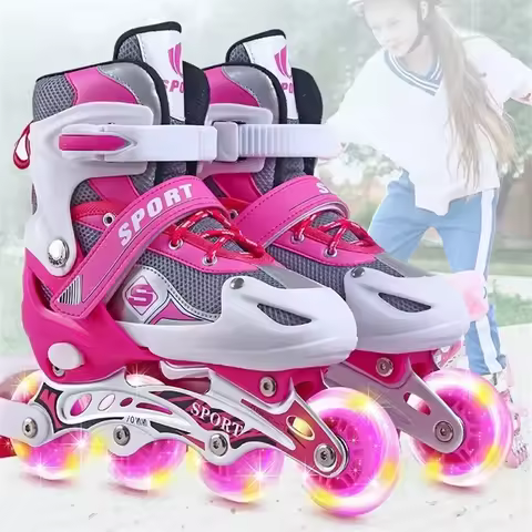 Outdoor Sports Skates Roller Inline Adjustable Children Tracer For Kids Boys Girls Blade Illuminatin