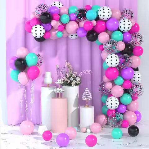 167Pcs A set of Lol surprise themed multi-color balloon wreath set, birthday wedding party baby show