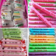 Contents: 100 Plastic Mambo Ice Cream with Unique Words, Size 3x23 cm