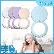 Leather Cosmetic Folding Mirror Pocket Mirror Rotatable Handheld Cosmetic Folding Mirror