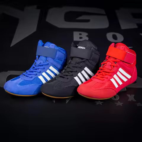 5 Colors Men, Women, Child Boxing Shoes Rubber Outsole Breathable Wrestling Shoes Women Wrestling Co