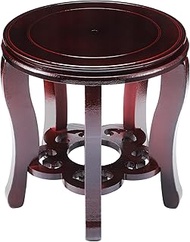 Colingmill 11 Inch Wooden Oriental Planter Stand Chinese Vase Pot Display Stand Round Asian Style Wo