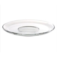 玻璃茶具配件玻璃杯墊耐熱茶杯底盤玻璃碟隔熱墊透明圓形小盤子