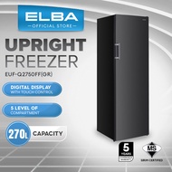 (NEW) ELBA 270L Upright Freezer EUF-Q2750FF(GR) - 5 Level Compartment - Grey