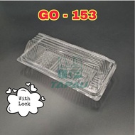 TAPAU - GO-153 [ 50pcs± ] Plastic Tray with Lock Bakery Disposable Clear Food Box Roti Sosej Hot Dog