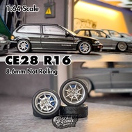 CE28 R16 Diecast Rims Size 8.6mm Scale 1:64 Scale Stance Mini Scale
