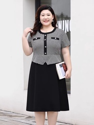 đầm trung niên ziczac bigsize sang trọng - G16-0424