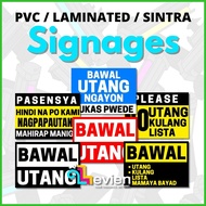 ≛ ↜ ✱ ▻ Bawal Utang / No Credit Signage Store Display PVC LAMINATED TARPAULIN