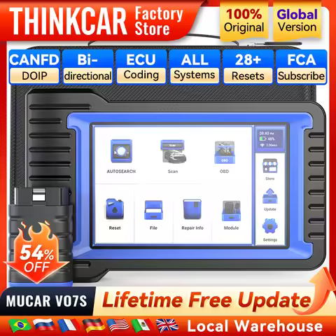 MUCAR VO7S Professional Car Diagnostic Tools Bi-directional Auto VIN CANFD ECU Coding 28 Reset Full 