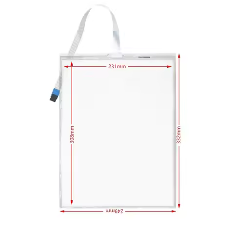 15 Inch E212465 for SCN-AT-FLT15.0-Z01-0H1-R E055550 332*249mm Touch Screen Panel Replacement 5 Wire