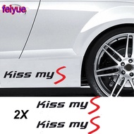 2pcs Kiss my S LOGO car sticker for bmw MINI COOPER CLUBMAN COUNTRYMAN PEACEMAN R55 R56 R57 R58 R59 
