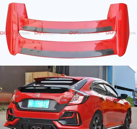 Suitable for Honda Civic Type-R FK7 FK8 mug, mid-top ducktail spoiler with carbon fiber blades