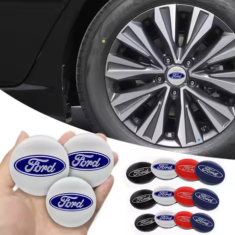 4PCS 56/60/65mm Car Styling Wheel Hub Center Cap Badge Stickers For Ford Focus Mondeo Mustang Fiesta