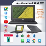Acer Chromebook C731laptop 11.6" murah original refurbished secondhand ChromeOS gaming laptop