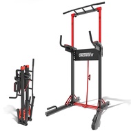 ONETWOFIT Enhanced Model Power Tower Pull Up Bar Station, Multi-Function Adjustable Height Foldable