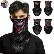 【Direct-sales】 Customized 3d Venom Half Balaclava Bandana Men Punisher Neck Gaiter Motocycle Face Shield Earloop Headband Summer