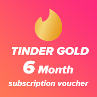 [โค้ดสำหรับลูกค้าที่อยู่ในประเทศไทยเท่านั้น] Tinder : Gold 6 month subscription [รับโค้ดที่ Lazada Wallet]