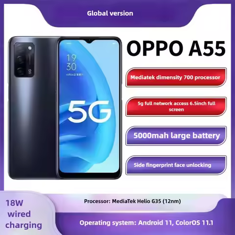 OPPO A55 4GB/6GB RAM 64GB/128GB ROM 50MP AI Camera 5000mAh Long Battery Life 4G LTE Dual SIM Phone S