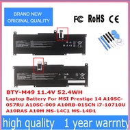 BTY-M49 Laptop Battery For MSI Prestige 14 A10SC-057RU A10SC-009 A10RB-015CN i7-10710U A10RAS A10M M