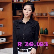 KEMEJA Shirt OversizedWanita R 20103 BLACK premium quality D9E2 Good quality Pay on Delivery cool mu
