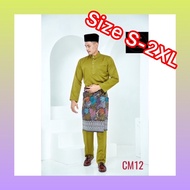 SHAMAL SHAMEER ~ BAJU MELAYU] Ready Stock  Baju Melayu Lelaki Dewasa Slim Fit Tanpa Pesak Teluk Belanga / Cekak Musang