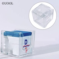 GUOOL Transparent Billiard Chalk Storage Case Game Accessories 0.8x0.8x0.8inch