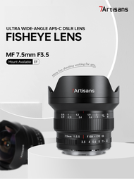 7Artisans Wide angle Manual Focus APS-C Lens 7 artisans 7.5mm F3.5 for Canon EF 77D 80D Nikon F Mount D7500 D7200 DSLR Cameras