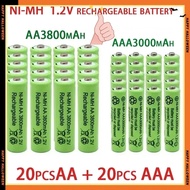 1.2V rechargeable battery, 1.2V AA 3800mAh+AAA 3000mAh rechargeable battery, NI-MH battery