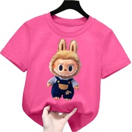 kaos anak perempuan/laki laki gambar labubu monster 1-12tahun lengan pendek k.187