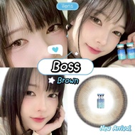 คอนแทคเลนส์ รุ่น Boss มีสี เทา/ตาล Gray/Brown มีค่าสายตา (0.00)-(-6.50)