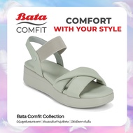 Bata บาจา Comfit รองเท้ารัดส้นเพื่อสุขภาพ รองรับน้ำหนักเท้า สำหรับผู้หญิง รุ่น RELAXED- LITE สีดำ 6017105 สีเทา 6017105