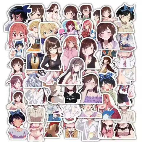 60/120pcs Mizuhara Chizuru Rent a Girlfriend Stickers Girls Asami Nanami Anime Sticker Notebook Phon