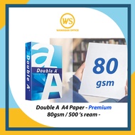 Double A A4 Paper 70gsm / Double A A4 Paper 80gsm / A4 Paper / Kertas A4 (500 Sheets x 1 Ream)