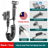 Stainless Steel Bidet Spray Set Hand Bidet Two Way Tap Faucet Bathroom Faucet Toilet Hose Paip Toilet Pipe Water Tap