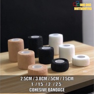 Sport Cohesive Bandage 2.5cm 3.8cm 5cm 7.5cm Adhesive + Elastic Multipurpose Injury Support Pet Pemb