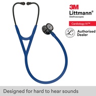 3M Navy Blue Tube, High Polish Smoke-Finish Chestpiece, Blue Stem, Cardiology IV 6202, 3M Littmann S