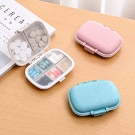 Portable Pill Box Sealed Medicine Pill Box Moisture-Proof Wheat Packing Pill Box Medicine Storage Box