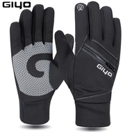 Giyo Thermal Fleece Winter Cycling s Full Finger Bicycle Outdoor Sport Mittens MTB Road Bike Full Hand Touch Screen