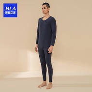 HLA | ชุดชั้นในผู้ชาย ชุดชั้นในหนาแบบไม่มีรอยตะเข็บ อบอุ่น ใส่ได้ตลอดปี คอตตอนผสมขนสัตว์ ความยาวปกติ
