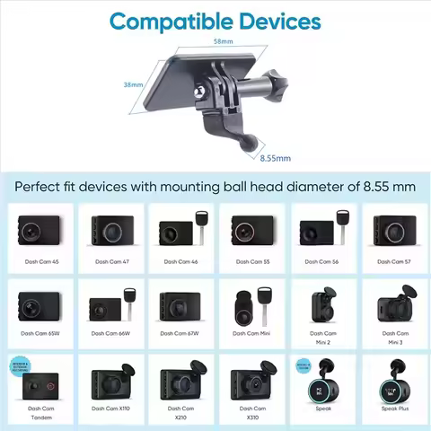 For Garmin For Dash Cam Mount Low Profile Adhesive Mini 2 Mini 3/45/46/47/55/56/57/65W/66W/67W/X110