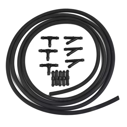 Car Windshield Washer Hose With Connector Kit T-Piece Tube Pipe Splitter Connector Universal Nozzle