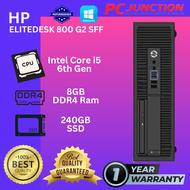 Refurbished HP Elitedesk 800 G2 SFF Full Set ( i5-6th Gen , 8GB DDR4, 240GB SSD , Windows 10) - FREE